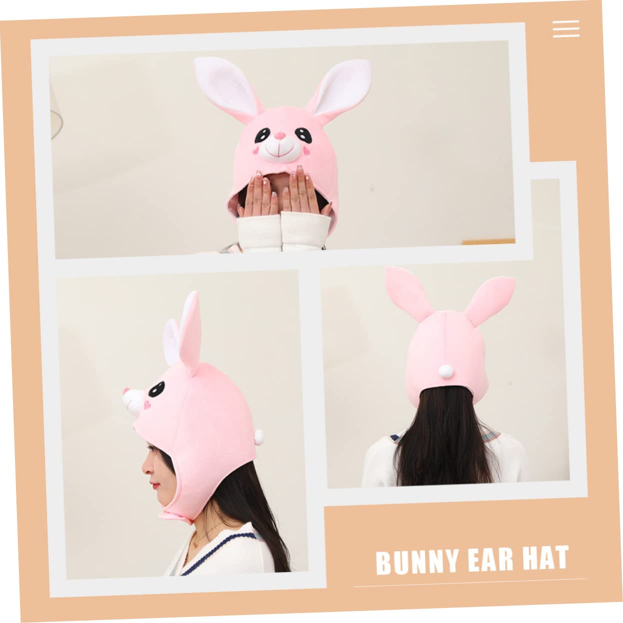 TOYANDONA 3 Pièces Couvre-chef De Lapin Oreilles Bonnet Oreille De Lapin Accessoires De Cosplay De Pâques Couvre-chef De Pâques Peluche Manquer Oreilles De Lapin Fille Déguisée En Lapin
