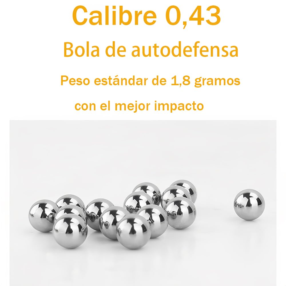 Juego de 100 balones de pintura de calibre 43, 0,43 calibre, 1,8 gramos, pelotas de autodefensa para Umarex PPQ, TPM1, TPM2, T4E, HK 416D, Gen5, RAM,