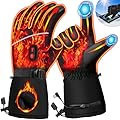 Heated Gloves for Men,Motorcycle Heated Gloves for Men and Women,Battery Powered Work Gloves Winter Outdoor TouchScreen Windproof Gloves Waterproof Gloves,Hand Warmers for Camping Cycling Skiing