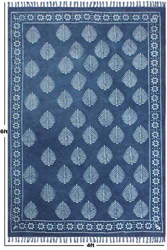 Tapis de sol tissé main en coton pur lavable et réversible