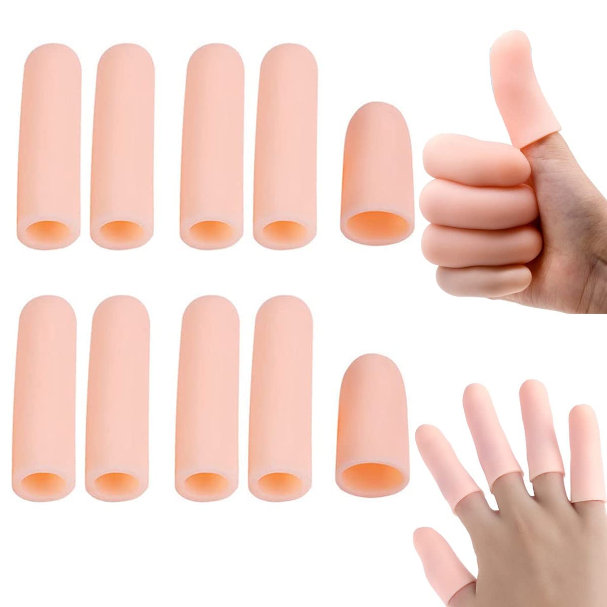 Buy MAYCREATE® 10pcs finger protection, Gel Finger Support Protector