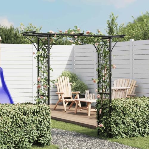 Mokuyary Arche de Jardin 200x52x204 cm, Arche de Mariage Grille à Rosiers, Support tuteur pour Plantes Grimpantes Décoration de Jardin