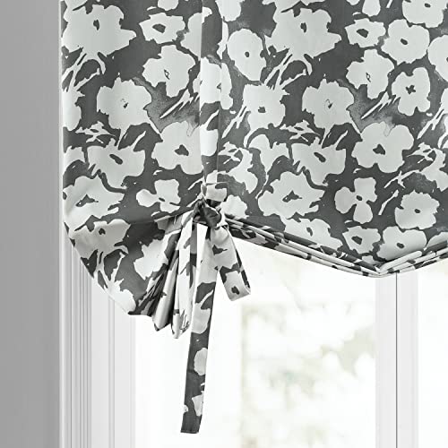 Image of HPD Half Price Drapes Room Darkening Tie Up Curtains 46 X 63 Inch Van Gogh Printed Cotton Window Roll Up Balloon Curtain for Living Room, Kitchen PRTW-TUD44B-63 (1 Panel), Van Gogh Grey