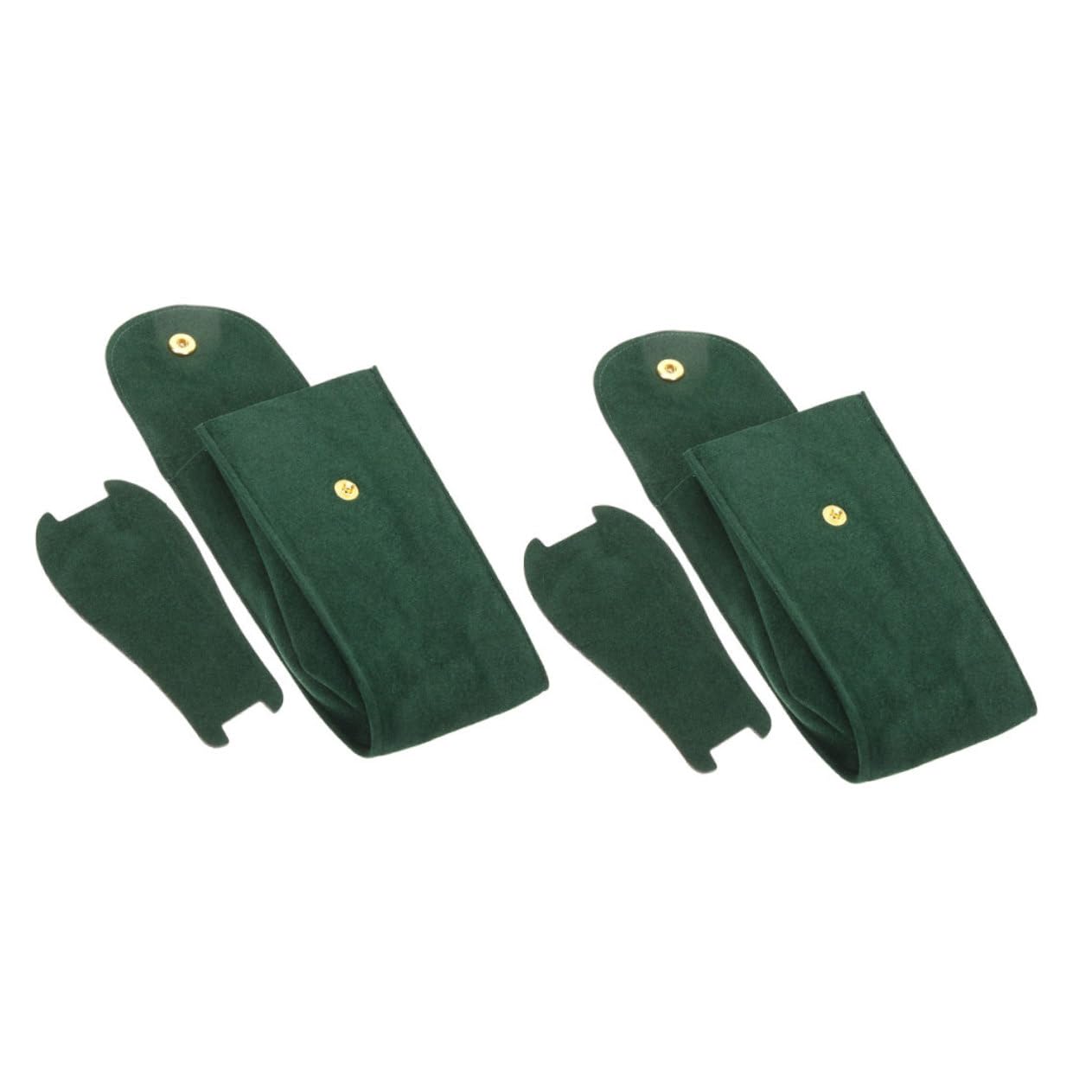 UKCOCO 5 Sätze Aufbewahrungstasche Ansehen Für Tragen Wasserdicht Sprechen Beutel Reise-uhrentasche Ausstellungstasche Ansehen Flusenuhrentasche Flanell Green 2 Stück * 5
