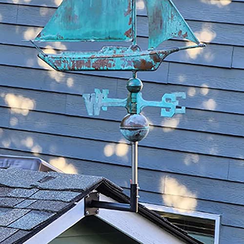 NAIXUE Wetterfahnen-Dachhalterung | Wetterfahnenhalterungen für Dächer,Wetterfahnenpfosten-Montagegestell aus Metall für Dach oder Kuppel Vecksoy – Bild 3