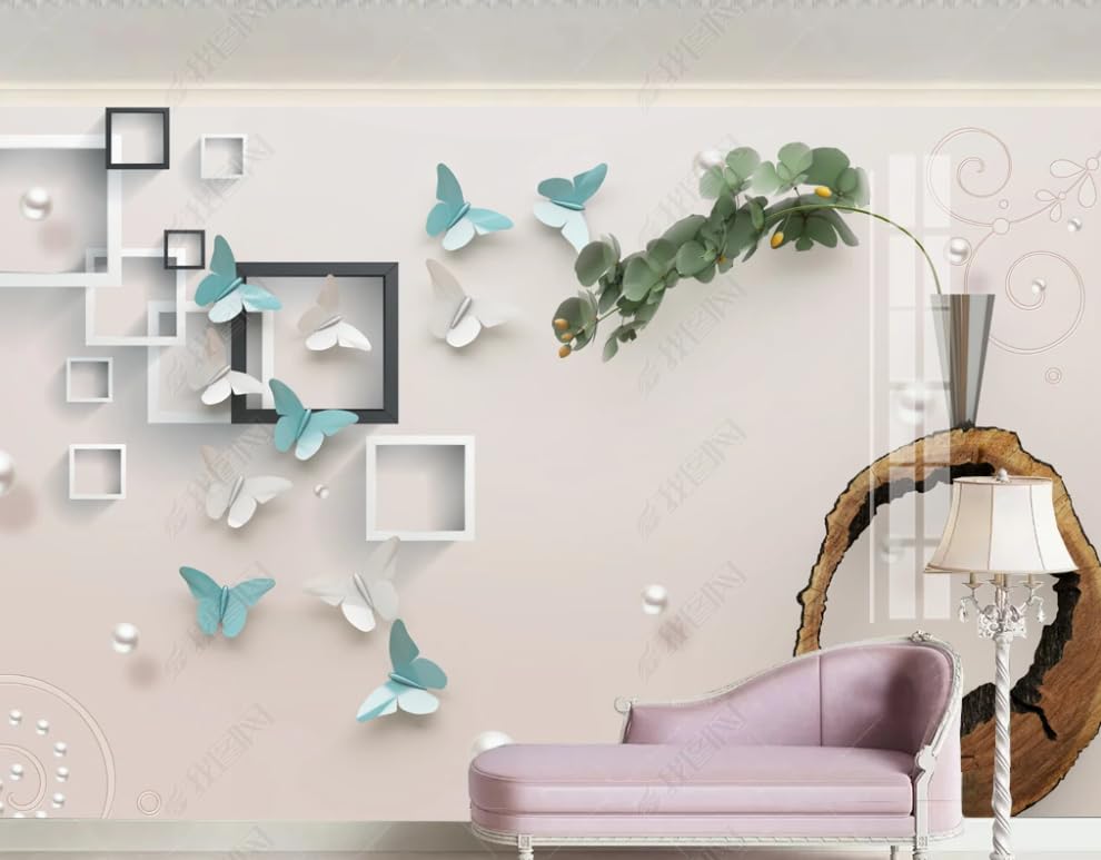Papier peint intissé papillon en relief poster mural géant 450x315 cm