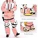 Otbushit 1 Set Butt Pads with Knee Pad, Cute Panda Ski Protective Gear Anti-Cold Anti-Fall for Scooters Snowboarding Roller Skating