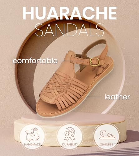 Image of Macarena Collection Womens Shoes Leather Sandals for Women | Huarache Handmade Mexican Sandals Women | Comfortable & Stylish Womens Sandals 3044