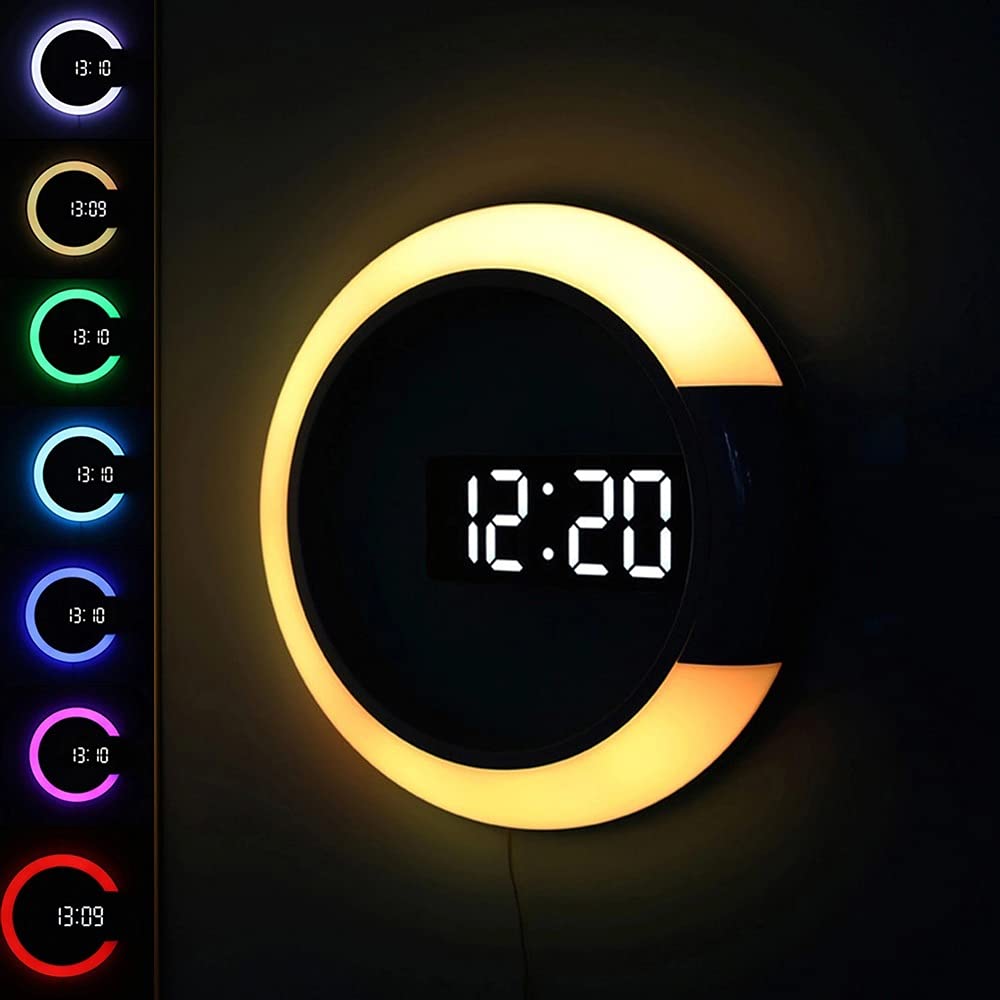 Despertador, Reloj de Pared con luz LED