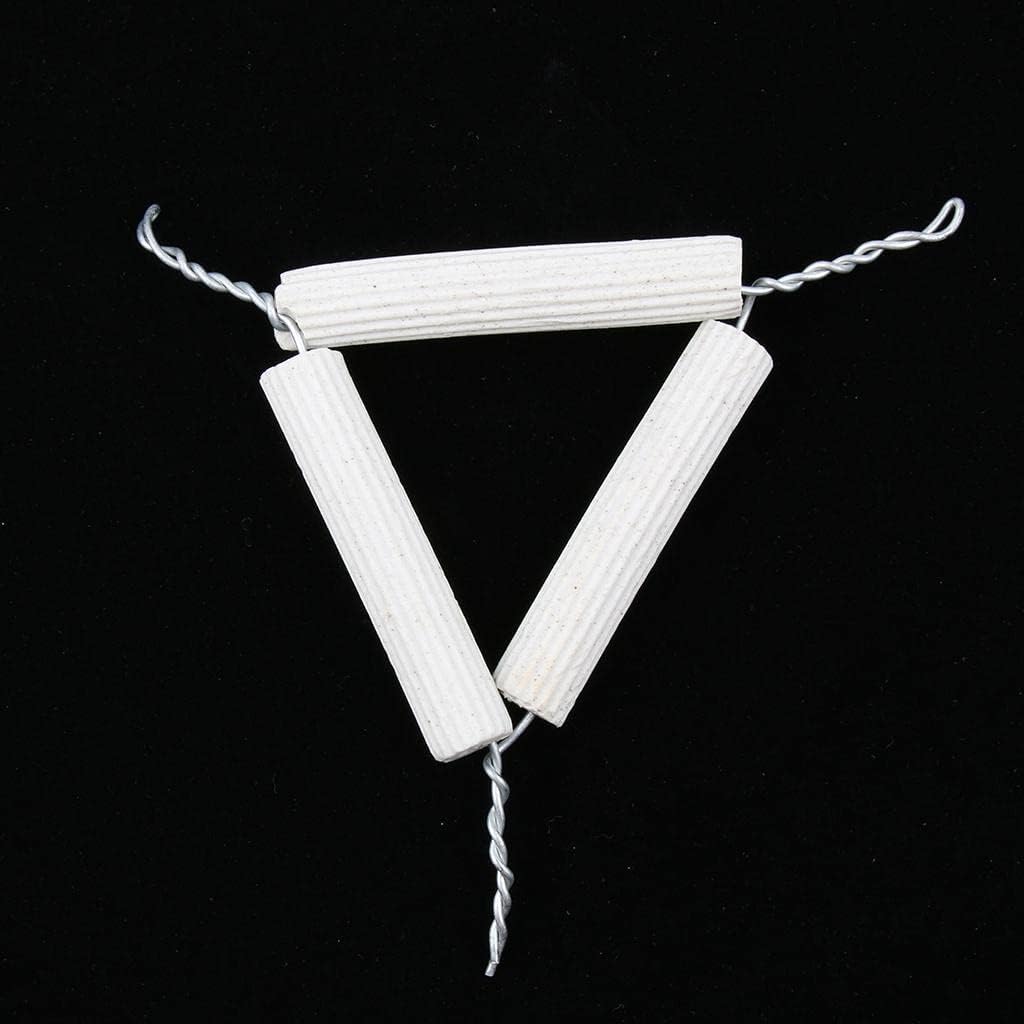 Lab Pipeclay Triangle Apparatus Crucible Holder with Clay Pipe Stems 5.6cm Collectibles