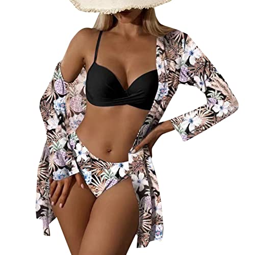 Traje de baño para mujer, bikini de copas grandes, moderno, parte superior del bikini, tallas grandes, traje de baño de surf de manga larga, traje de baño 52, gordito para mujeres en bikini, parte