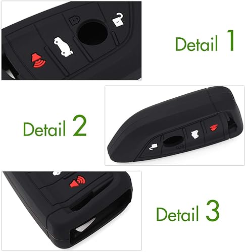 Miniatura 6 de Xotic Tech para BMW 1 2 3 4 5 6 7 Series X1 X3 X4 Key Fob Cover TPU Front+ABS Shell Back Case Protector de llave