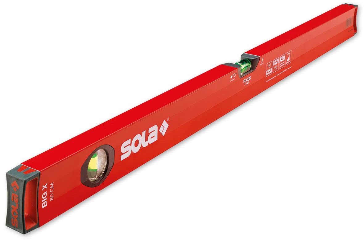 SOLA BIGX180 - Nivel de burbuja de aluminio BIG X (1800 mm)