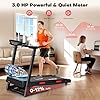 Treadmill with Incline for Home, WENOKER 12% Auto Incline Treadmill with Handrail 300 lbs Capacity, 3.0HP Quiet Walking Pad Tread mill with App, Portable Folding Tread mill with Heart Rate & Wide Belt