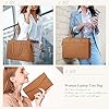 RAINSMORE Sac Cabas Femmes Sac à Main Grande Capacité PU Cuir Sac Ordinateur 15.6 Pouces Imperméable Sac de Cours Lycee Sac Bandoulieres Epaule pour Affaires Travail Marron #1