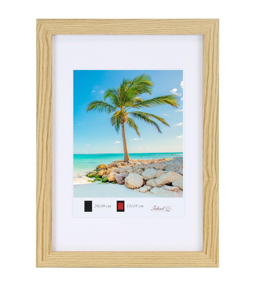 Holz Bilderrahmen Plexi Lifestyle Foto Rahmen Collage Wanddeko Poster HR25: Farbe: Natur | Format: 40x60