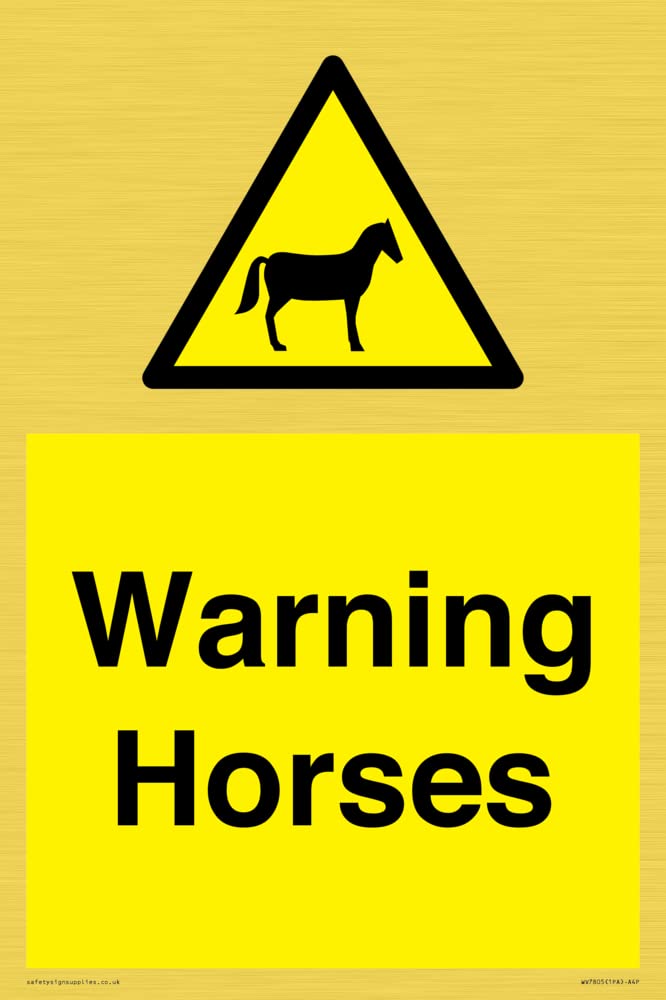 Warning Horses Sign - 200x300mm - A4P
