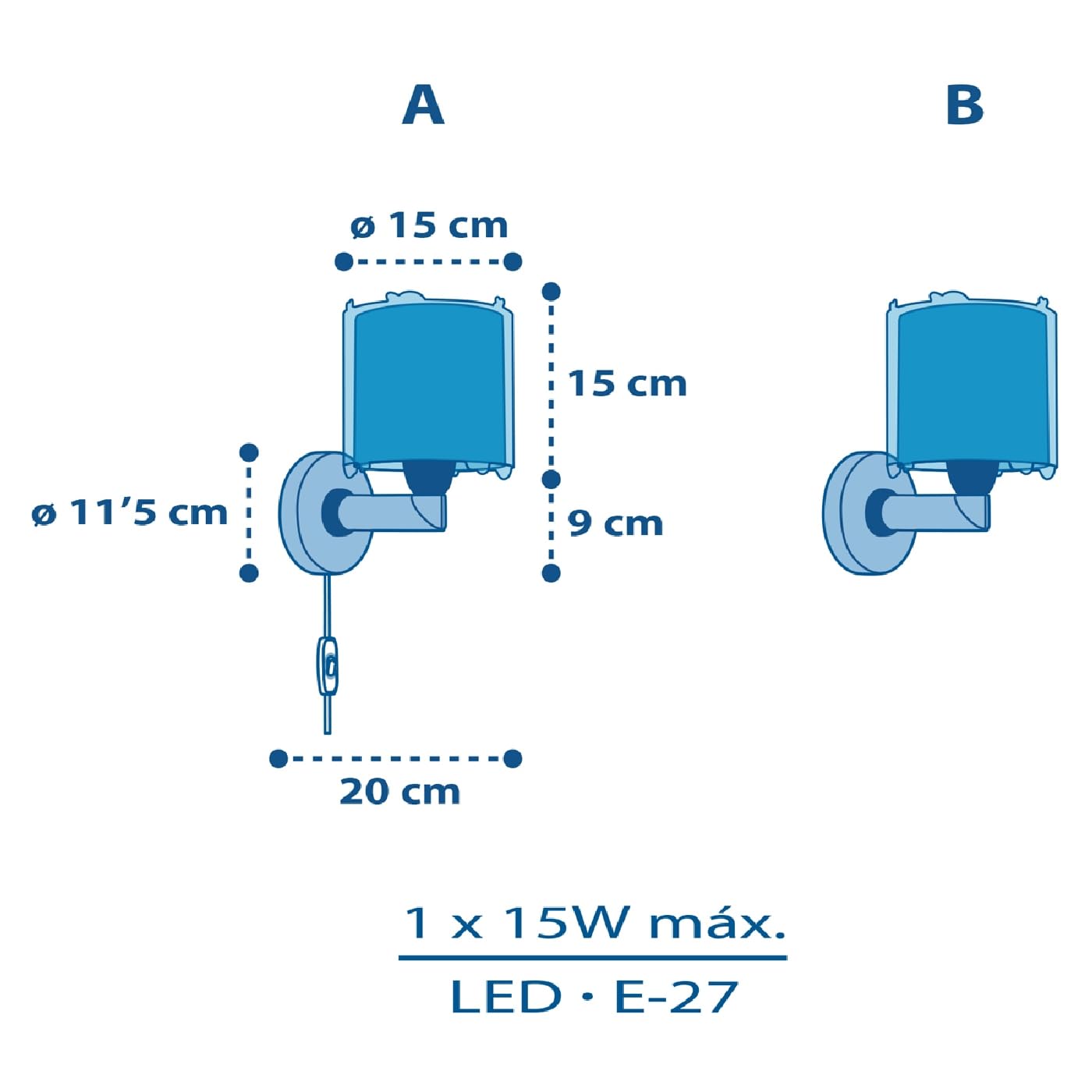 Dalber Lámpara Aplique Pared Infantil Planets Sistema Solar 41349 | Lámpara aplique de pared con instalación directa a la corriente o mediante cable con interruptor incluido.