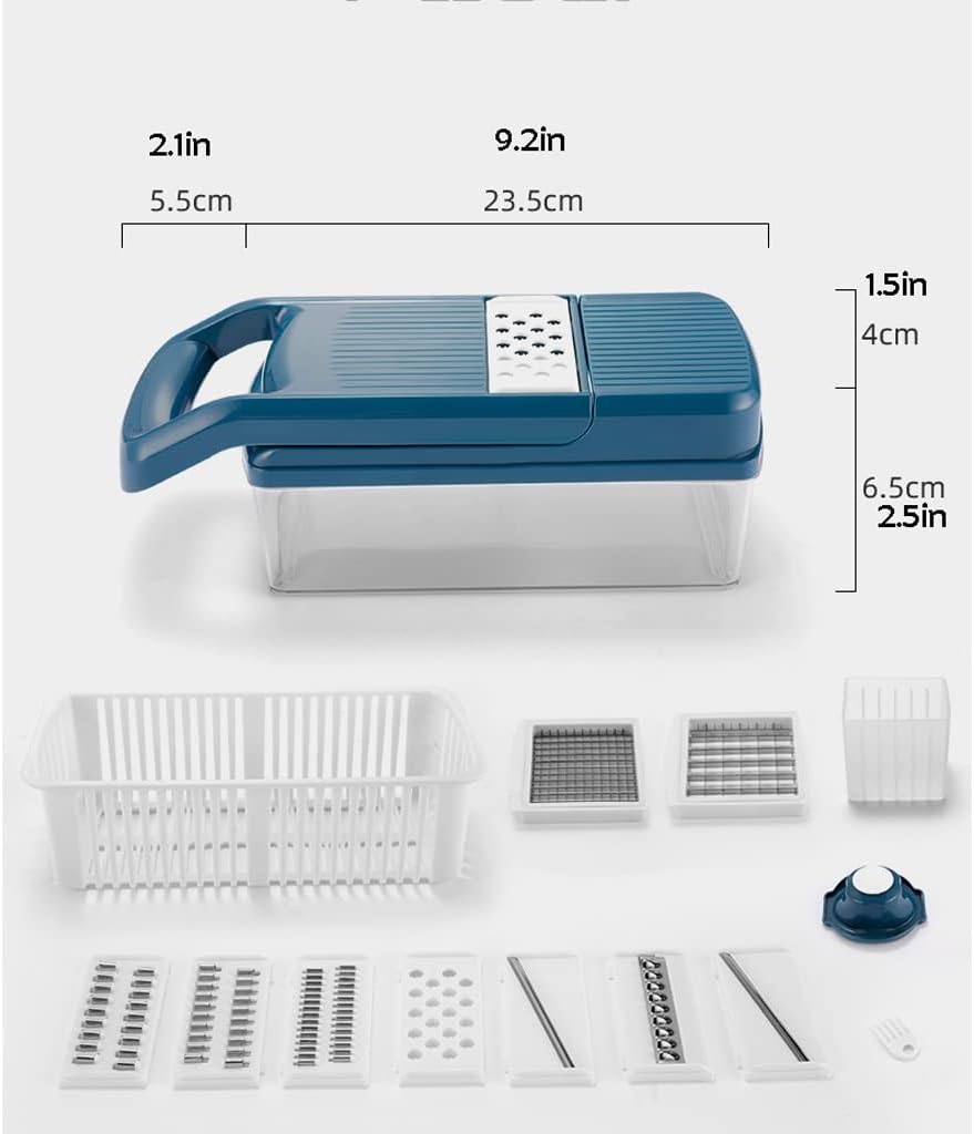 Fries Machine Fries Cutter Potato Shreds Slicer Cutter Artifact Multi-Function Vegetable Cutter Grater Dicing Kitchen Household Slicing Cut Flowers French Fries Slicer