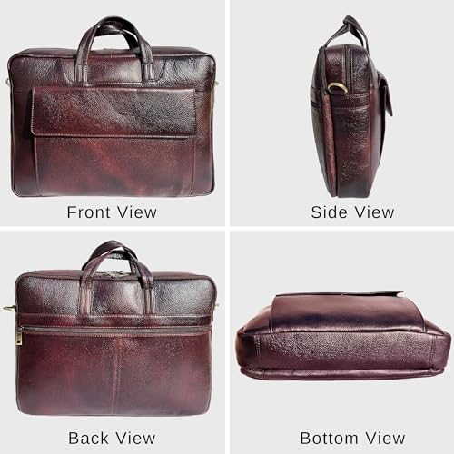 Image of RUSTIC TOWN Premium Leather Crossbody Messenger Bag - Stylish and Versatile - Gift for Professionals