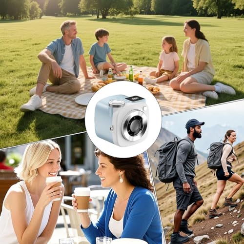 Ventilador portátil con 199 velocidades y diseño de cámara compacta para cuello 5