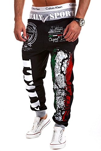 MT Styles Trainingshose Italy Sporthose R-521 [Schwarz, XXL]