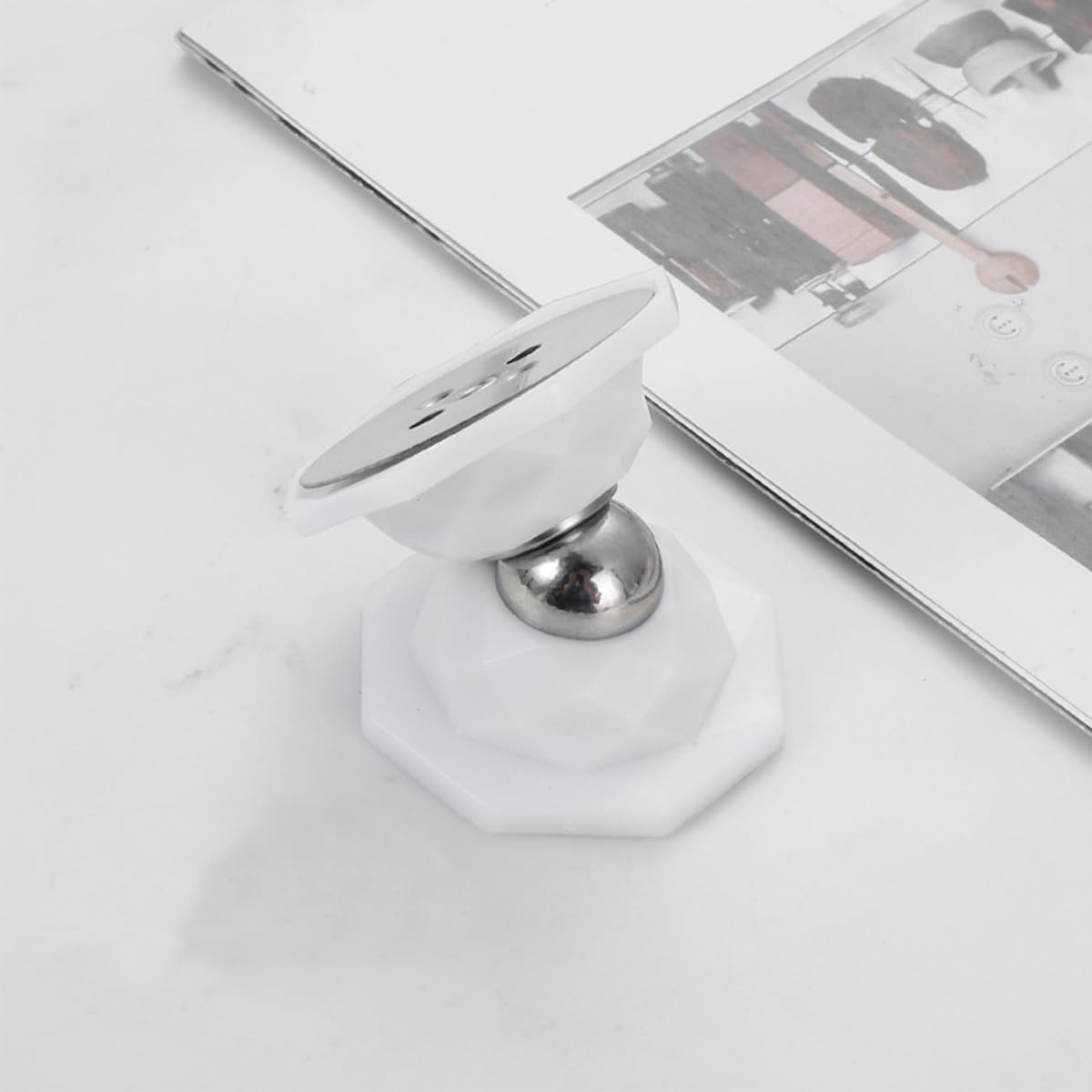 Simpeak Fermaporta Magnetico 2+2 Pezzi - Per Porte E Pareti, Argento - Foto 5