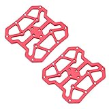 1 par de Pedales de Bicicleta de Aleación de Aluminio, A S para SPD, Color Negro, sin Clip (Rojo)