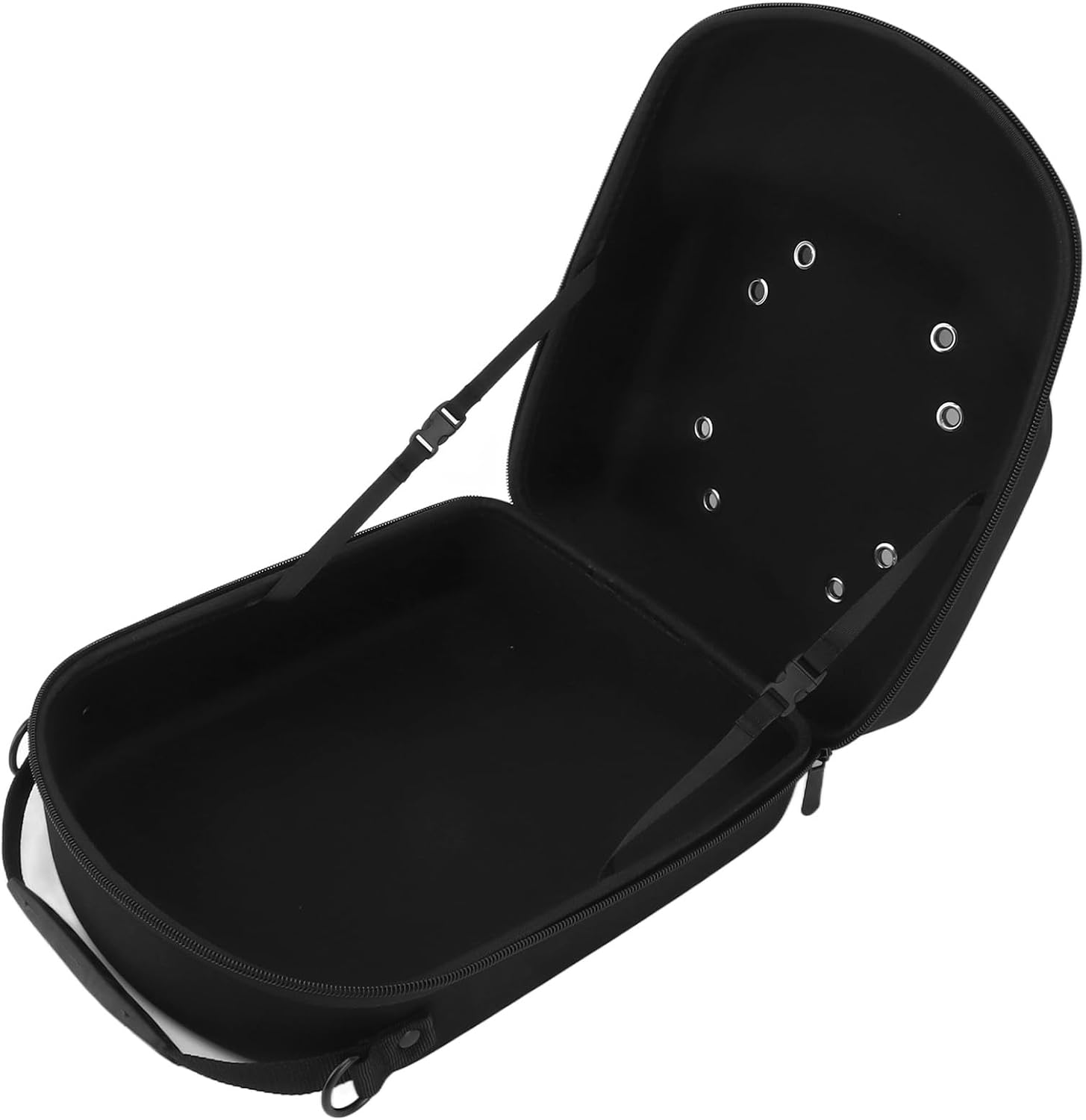 KIMISS Hard Hat Case Baseball Cap Travel Case EVA Crush Proof Hat Carrier with Shoulder Strap Hat Organizer Bag in Black