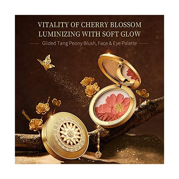 ZEESEA [Palace Identity] Caramel Peony Blush Powder Makeup Palette,Versatile Palette - Eyeshadow&Highlighter Matte Cheek…