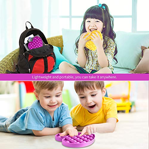 Aothing Pop Pop Fidget Toys, 2 Pack Stress Relief Silicone Bubble Squeeze Sensory Toys, Autism Special Needs Push Pop Puzzle Game Toy with Alphabets - Thumbnail 3