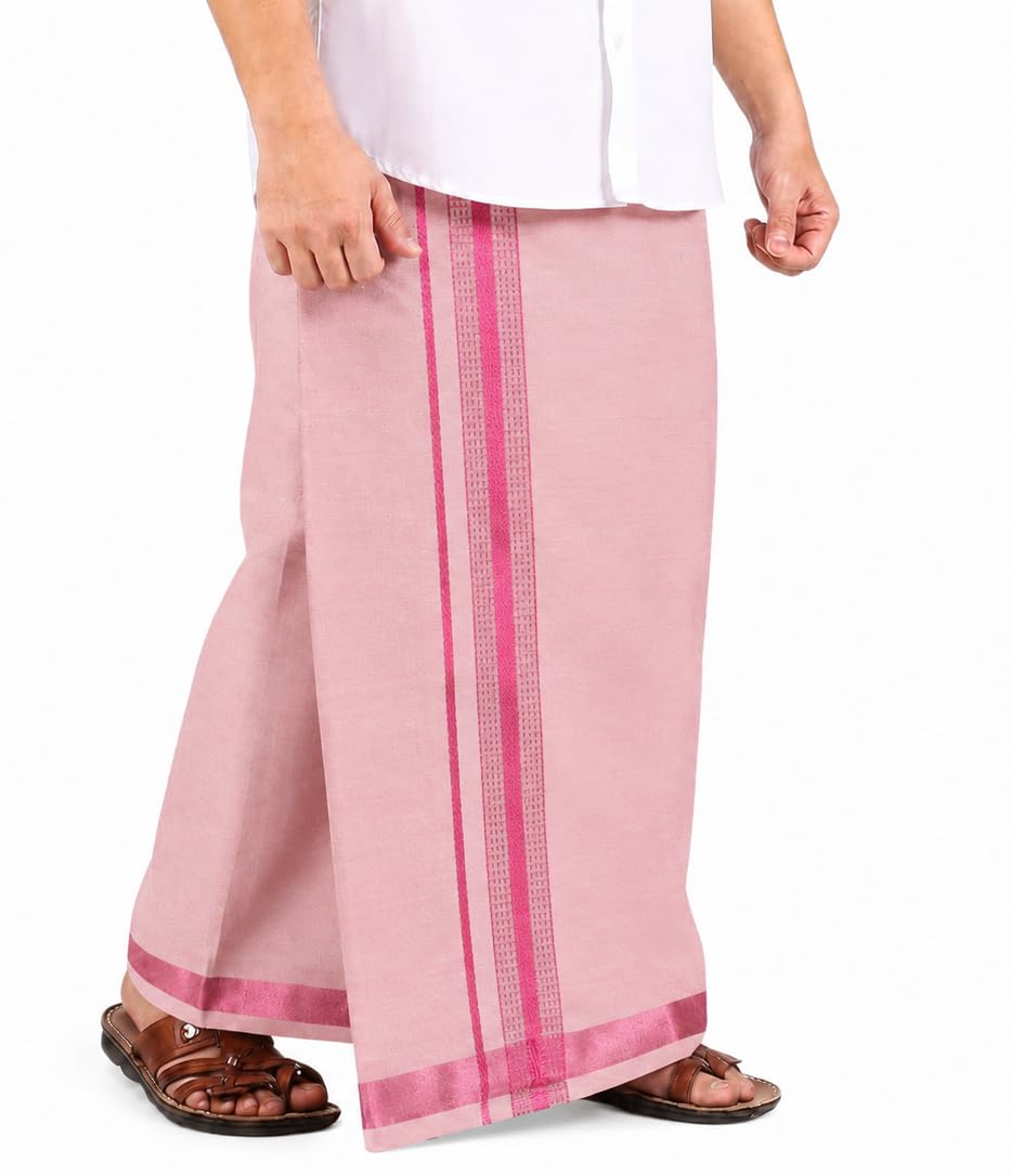 tharunsha elite Men's Single Tissue Dhoti -2 Mtrs, Set of 1-picture-18