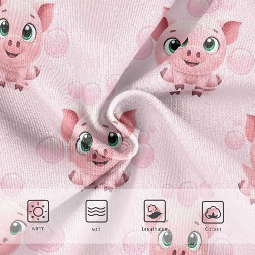 Cute Cartoon Pigs Pink Bubbles Panties for Girl Toddlers Underwear Floral Cotton Animal Briefs Kids Undies 2t3