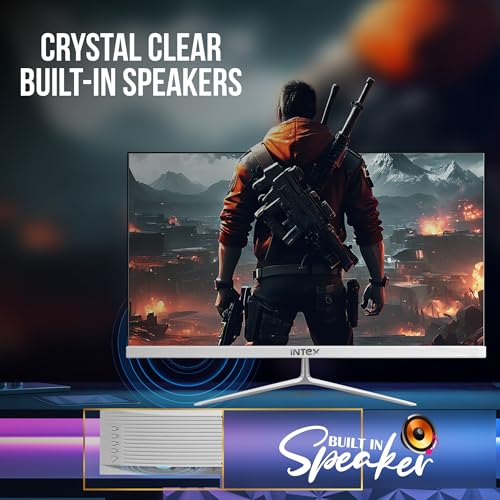 Image of Intex 22 Inch Flat Gaming Monitor | Full HD 1080p | 120Hz Refresh Rate | VA Panel | Frameless Design | Built-in Speakers | HDMI & VGA | Gaming & Office Use