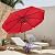 MASTERCANOPY Valance Patio Umbrella for Outdoor Table Market -8 Ribs (10ft, Red)