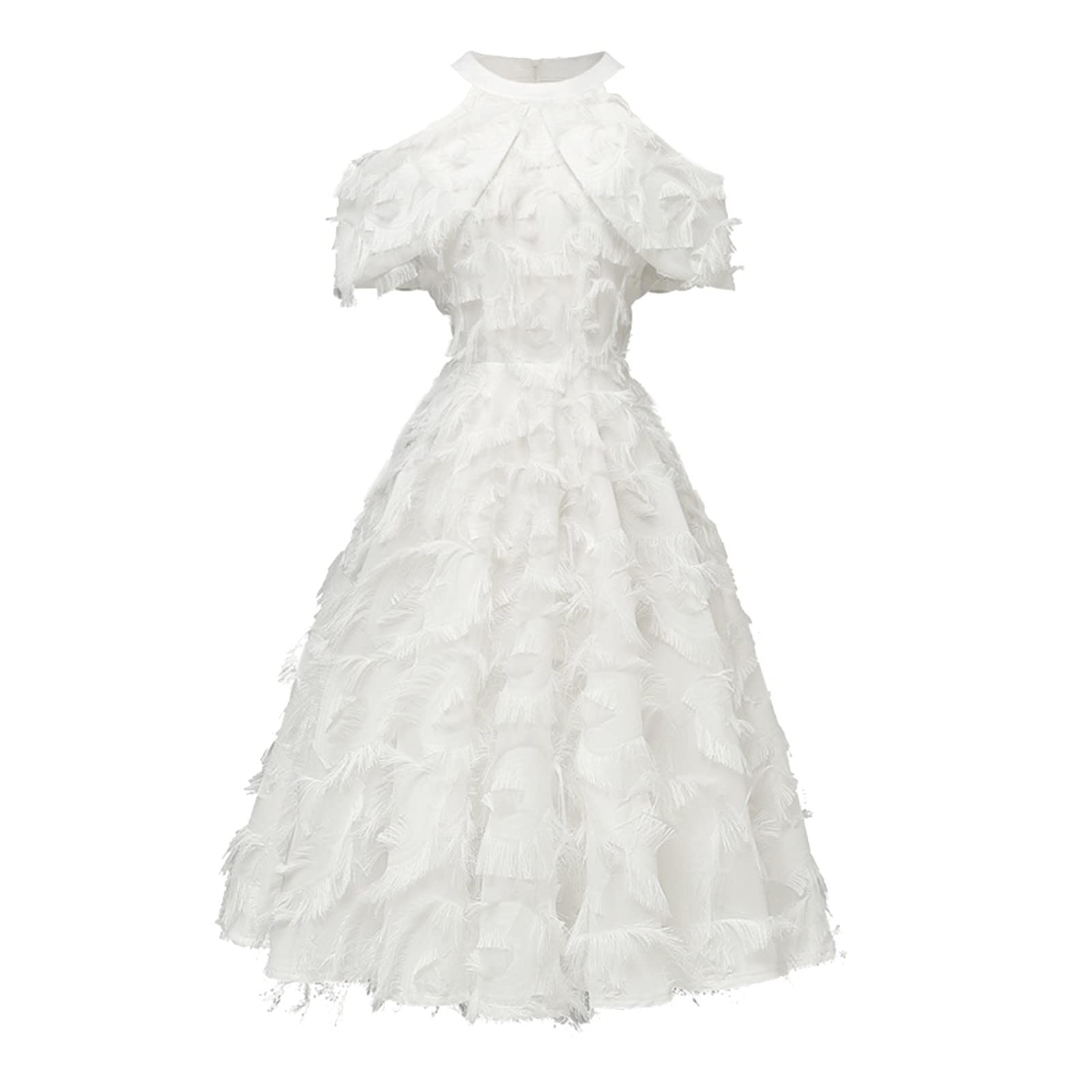 Robe d'été col suspendu légère et fluide grande taille - 3