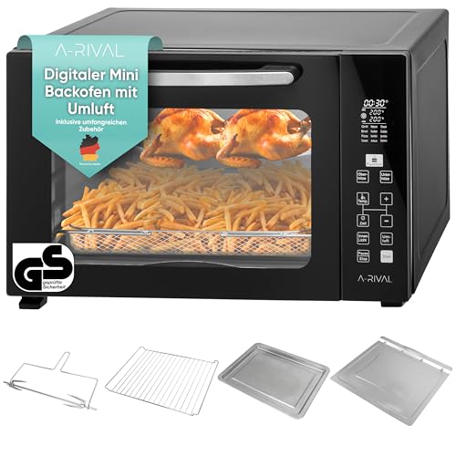 A-Rival Minibackofen mit Umluft | 45+3l - GS-Geprüft, DE | Mini Backofen...