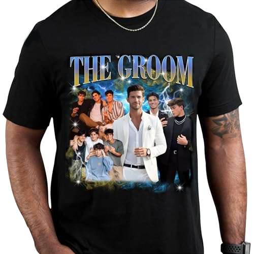 UrbanNEST Personalized Groom Shirts for Men, Custom Bootleg Rap Tee, Groom to Be Shirt, Gifts for Men Getting Married 20253