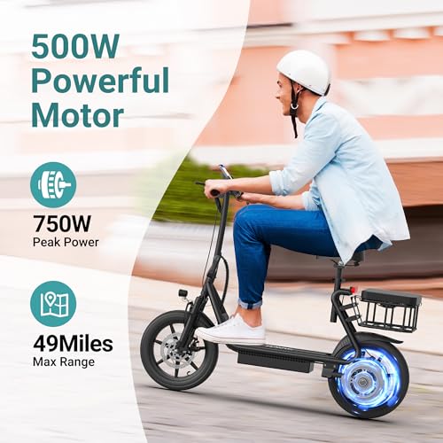 NAVIC Electric Scooter with Dual Suspension, 8.5”/10″
