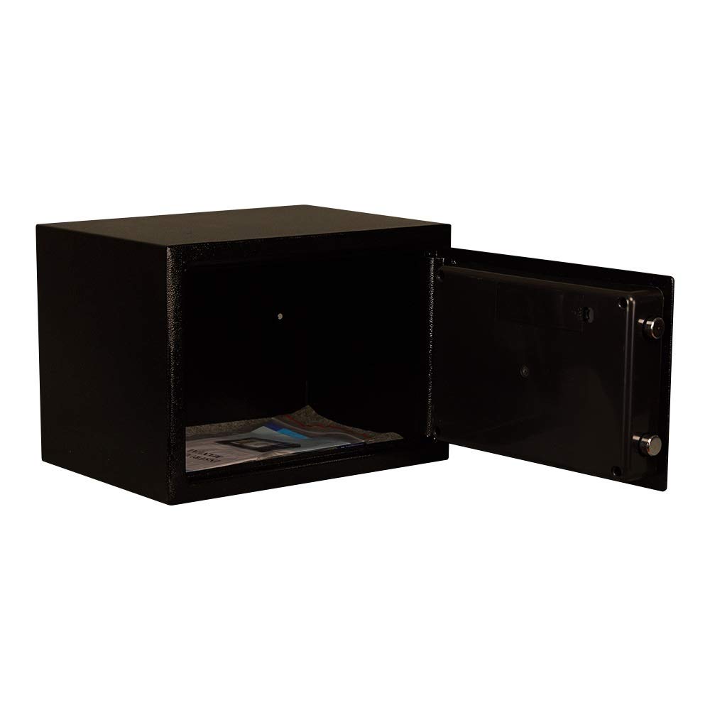 Caja Fuerte Cofre Electrónico Seguridad Caja Fuerte Digital Efectivo Acero Caja Fuerte para Dinero Hogar Negro/Negro/35X25X25Cm
