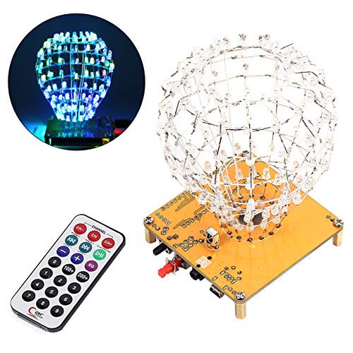 WHDTS LED Cubic Crystal Ball DIY Kits DIY Electronics Soldering Kits Funny DIY