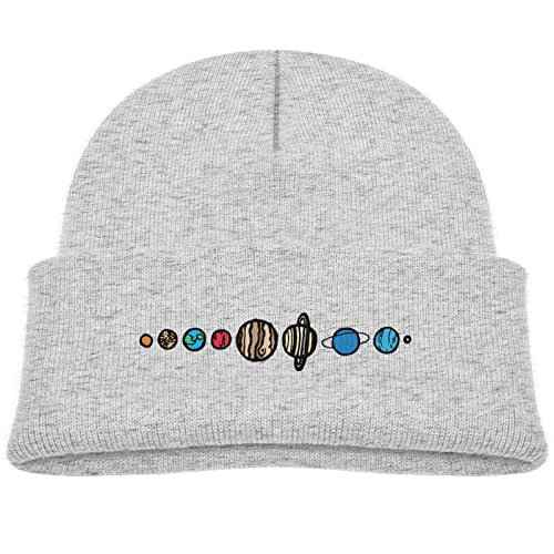 Kids Winter Knit Hat Planets System Colour Kids Hats Infant Toddler Baby Beanies Cable Knit Warm Winter Cap Hats for 1-3 Years