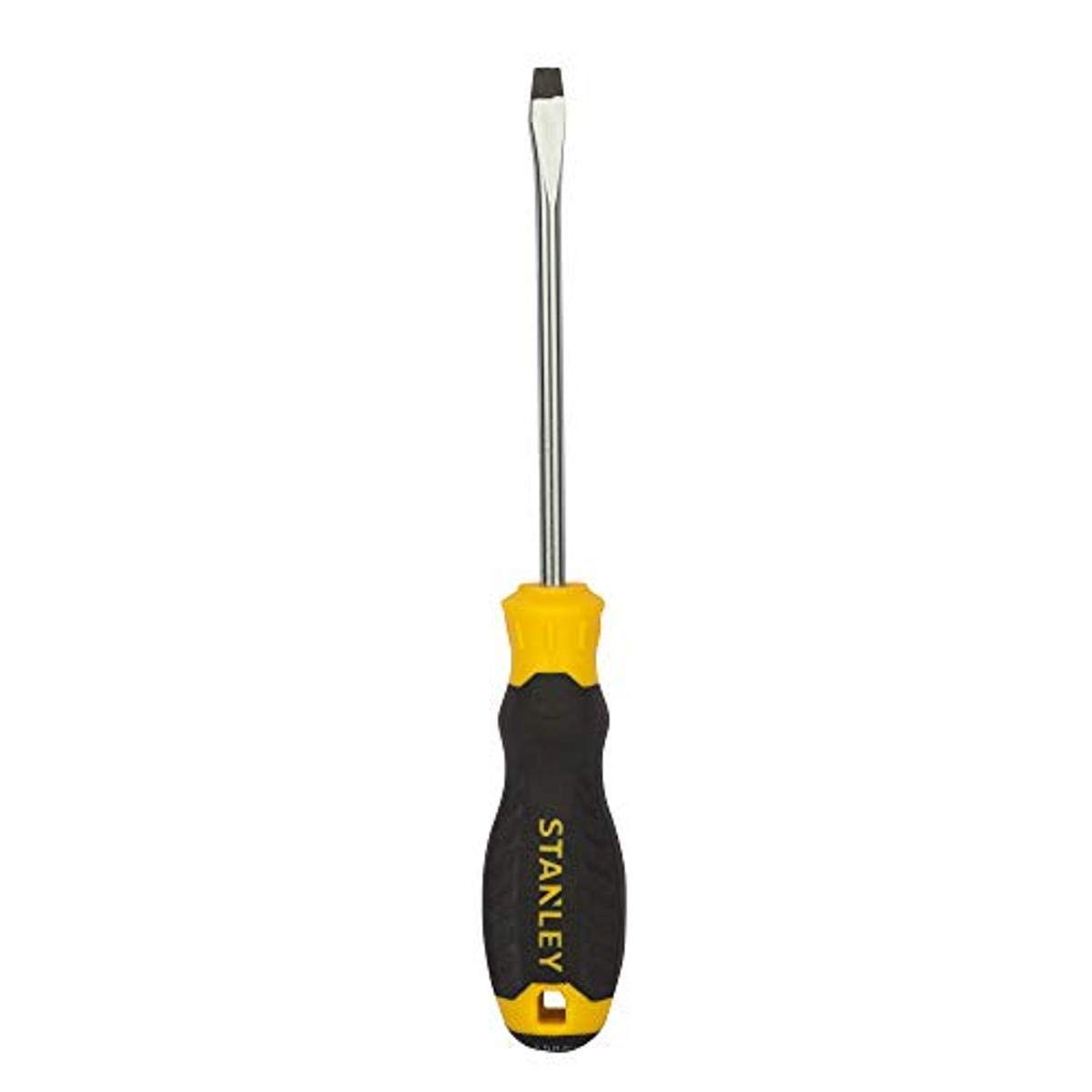 STANLEY STMT60822-8 Cushion Grip Slotted Standard Screwdriver, 5 mm x 100 mm, Black & Yellow