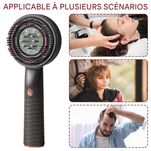 Stimulateur cuir chevelu étanche et rechargeable pour une repousse active - 4