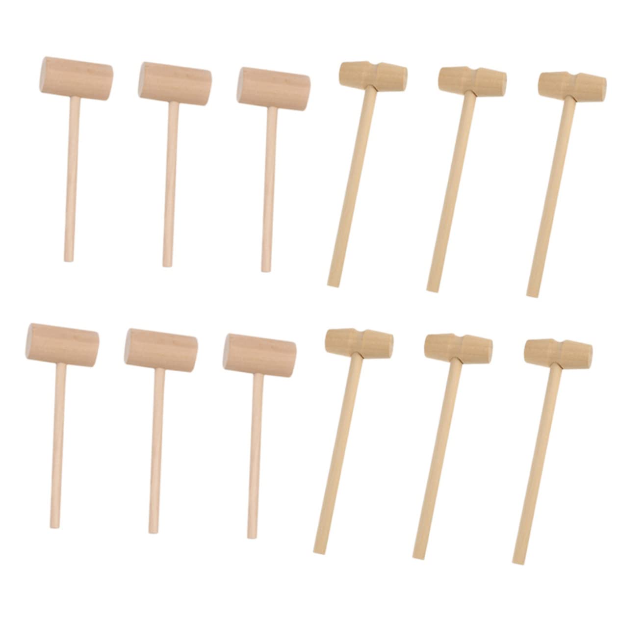 NAMOARLY 50 Pcs Wooden Mini Hammers Crab Mallets for Boys and Girls Safe Portable Tools for Home Restaurant Enhance Motor Skills