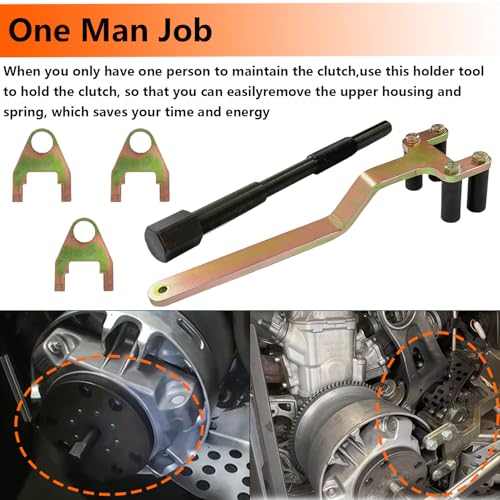Image of Clutch Puller & Holder Tool & Button Clip for Skidoo 500 600 700 | 151-103, Includes Primary Clutch Puller, Holding Tool, Button Retainer, for Grand Formula, Grand Touring, Legend, MX-Z