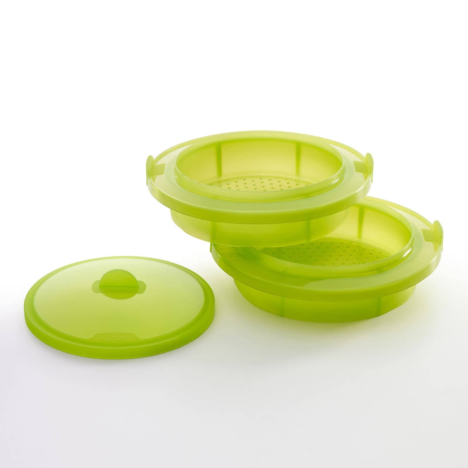 Lékué Nakładka do gotowania na parze silikon 22 cm zielony