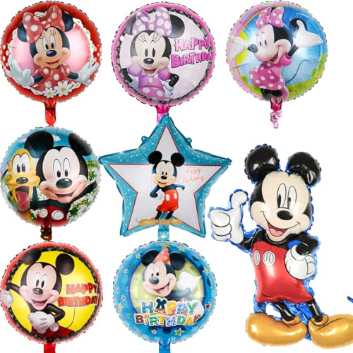 Balões de aniversário Minnie Mouse, decorações de aniversário Mickey, Mickey Mouse aniversário, Minnie balões de festa, Mickey Globos, decorações festa de aniversário infantil