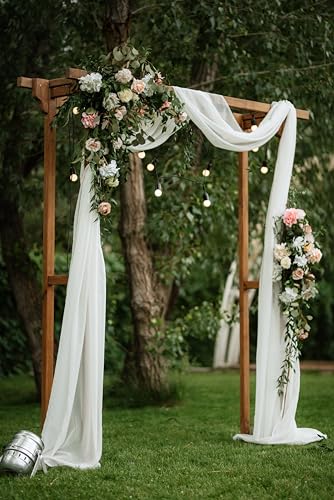 Premium Ivory Voile Chiffon Draping Panels | 20 Yards of 120" Wide Sheer Fabric for Elegant Wedding Backdrops and Event Decor 8 Premium Ivory Voile Chiffon Draping Panels | 20 Yards of 120" Wide Sheer Fabric for Elegant Wedding Backdrops and Event Decor - Image 7