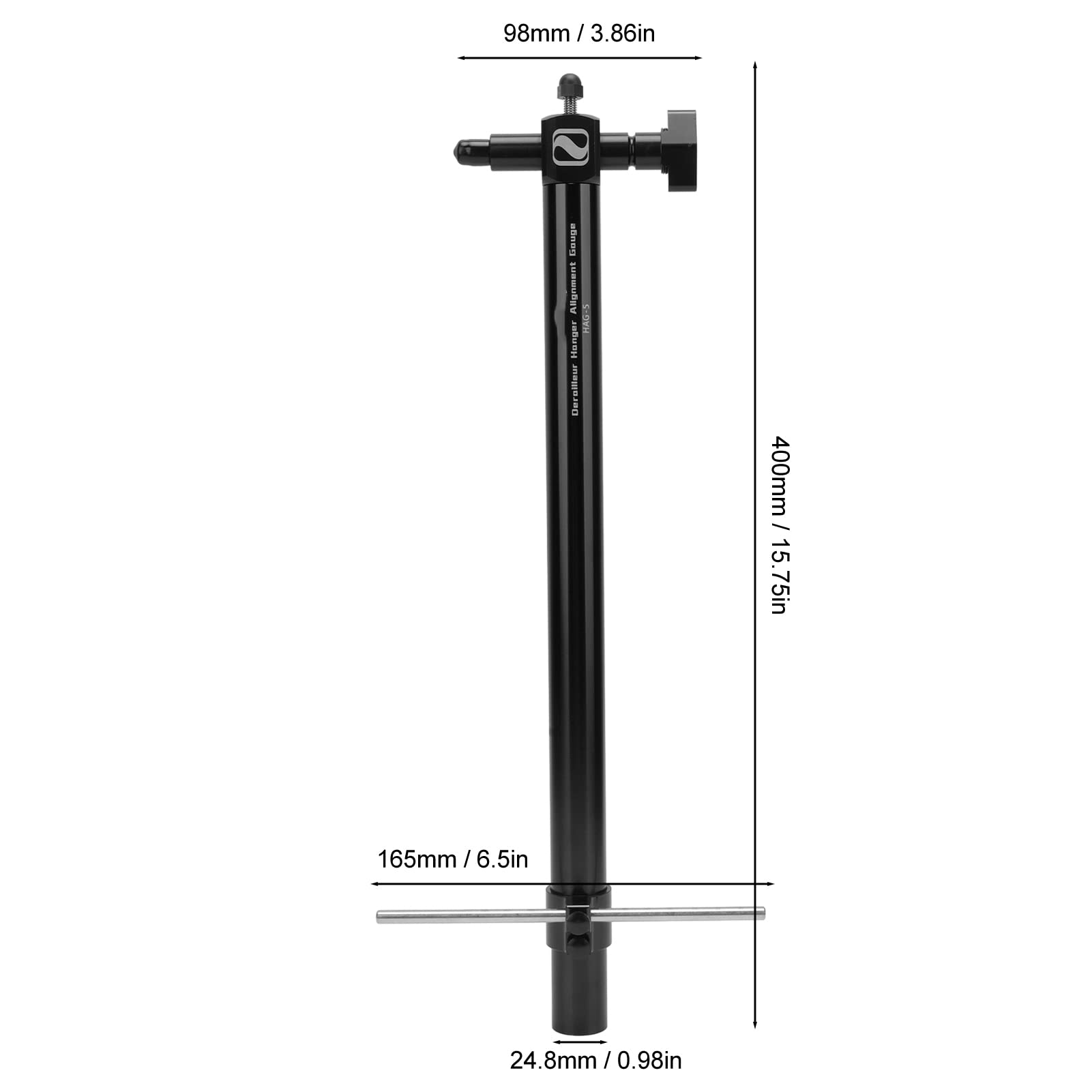 EIMSOAH Bike Derailleur Hanger Alignment Gauge Tool, Aluminium Alloy Bicycle Correction Wrench 15.75in - Image 2